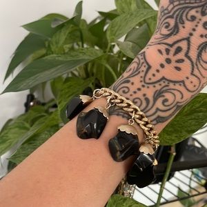 VTG Chunky gold tone chain bracelet